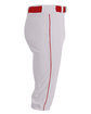 A4 Youth Baseball Knicker Pant white/ cardinal ModelSide