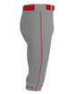 A4 Youth Baseball Knicker Pant grey/ cardinal ModelSide