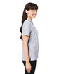 North End Ladies' Eclipse Jacquard Polo platinum heather ModelSide