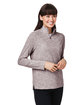 North End Ladies' Eclipse Jacquard Quarter-Zip burgundy heather ModelQrt