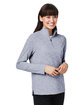 North End Ladies' Eclipse Jacquard Quarter-Zip classc navy hthr ModelQrt