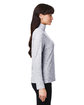 North End Ladies' Eclipse Jacquard Quarter-Zip platinum heather ModelSide