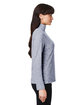 North End Ladies' Eclipse Jacquard Quarter-Zip classc navy hthr ModelSide