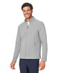 North End Men's Spirit Textured Full-Zip platinum heather ModelQrt