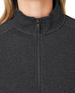 North End Ladies' Spirit Textured Full-Zip black heather FlatBack