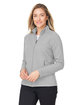 North End Ladies' Spirit Textured Full-Zip platinum heather ModelQrt