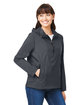 North End Ladies' Aura Lightweight Packable Anorak carbon/ black ModelQrt