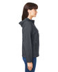 North End Ladies' Aura Lightweight Packable Anorak carbon/ black ModelSide