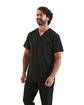 Onna By Premier Men's Limitless V-Neck Stretch Scrub Top black ModelQrt