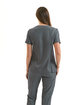 Onna By Premier Ladies' Limitless V-Neck Stretch Scrub Top dynamo grey ModelBack