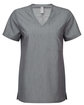 Onna By Premier Ladies' Limitless V-Neck Stretch Scrub Top dynamo grey OFFront