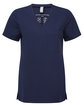 Onna By Premier Ladies' Limitless V-Neck Stretch Scrub Top navy OFFront