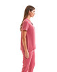 Onna By Premier Ladies' Limitless V-Neck Stretch Scrub Top calm pink ModelSide