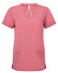 Onna By Premier Ladies' Invincible V-Neck Stretch Scrub Top calm pink OFFront