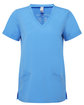 Onna By Premier Ladies' Invincible V-Neck Stretch Scrub Top ceil blue OFFront