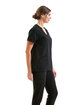 Onna By Premier Ladies' Invincible V-Neck Stretch Scrub Top black ModelQrt