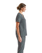 Onna By Premier Ladies' Invincible V-Neck Stretch Scrub Top dynamo grey ModelSide