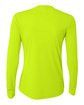 A4 Ladies' Long Sleeve Cooling Performance Crew Shirt lime ModelBack