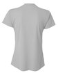 A4 Ladies' Birds-Eye Mesh V-Neck T-Shirt silver ModelBack