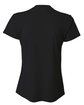 A4 Ladies' Birds-Eye Mesh V-Neck T-Shirt black ModelBack