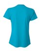 A4 Ladies' Birds-Eye Mesh V-Neck T-Shirt electric blue ModelBack