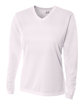 A4 Ladies' Birds-Eye Mesh Long Sleeve V-Neck T-Shirt  