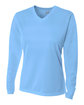 A4 Ladies' Birds-Eye Mesh Long Sleeve V-Neck T-Shirt  