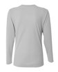 A4 Ladies' Birds-Eye Mesh Long Sleeve V-Neck T-Shirt silver ModelBack