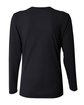 A4 Ladies' Birds-Eye Mesh Long Sleeve V-Neck T-Shirt black ModelBack