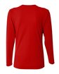 A4 Ladies' Birds-Eye Mesh Long Sleeve V-Neck T-Shirt scarlet ModelBack