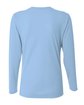 A4 Ladies' Birds-Eye Mesh Long Sleeve V-Neck T-Shirt light blue ModelBack