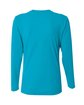 A4 Ladies' Birds-Eye Mesh Long Sleeve V-Neck T-Shirt electric blue ModelBack