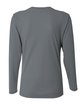 A4 Ladies' Birds-Eye Mesh Long Sleeve V-Neck T-Shirt graphite ModelBack