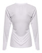 A4 Ladies' Long-Sleeve Sprint V-Neck T-Shirt white ModelBack