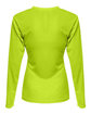A4 Ladies' Long-Sleeve Sprint V-Neck T-Shirt lime ModelBack