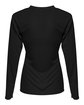 A4 Ladies' Long-Sleeve Sprint V-Neck T-Shirt black ModelBack