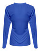 A4 Ladies' Long-Sleeve Sprint V-Neck T-Shirt royal ModelBack