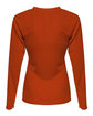 A4 Ladies' Long-Sleeve Sprint V-Neck T-Shirt athletic orange ModelBack