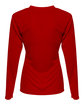 A4 Ladies' Long-Sleeve Sprint V-Neck T-Shirt scarlet ModelBack