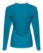 A4 Ladies' Long-Sleeve Sprint V-Neck T-Shirt electric blue ModelBack