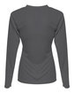 A4 Ladies' Long-Sleeve Sprint V-Neck T-Shirt graphite ModelBack