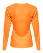 A4 Ladies' Long-Sleeve Sprint V-Neck T-Shirt safety orange ModelBack