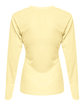 A4 Ladies' Long-Sleeve Sprint V-Neck T-Shirt light yellow ModelBack