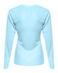 A4 Ladies' Long-Sleeve Sprint V-Neck T-Shirt pastel blue ModelBack