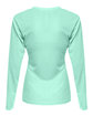 A4 Ladies' Long-Sleeve Sprint V-Neck T-Shirt pastel mint ModelBack