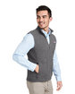 vineyard vines Men's Harbor Fleece Vest charcoal hth_025 ModelQrt