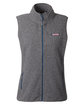 vineyard vines Ladies' Harbor Fleece Vest charcoal hth_025 OFFront