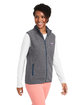 vineyard vines Ladies' Harbor Fleece Vest charcoal hth_025 ModelQrt