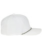 Outdoor Cap Structured Solid Back Hat white ModelSide