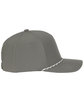 Outdoor Cap Structured Solid Back Hat charcoal ModelSide